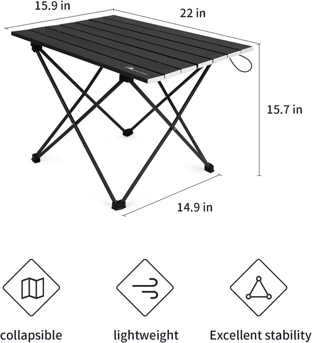 Folding Camping Table with Carry Bag, Black M320518