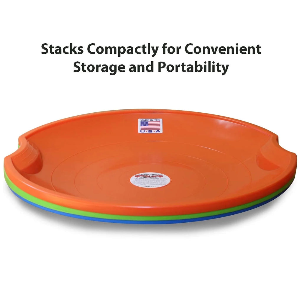 Green/Orange Flying Saucer Sled Combo Pack, 26" B1135