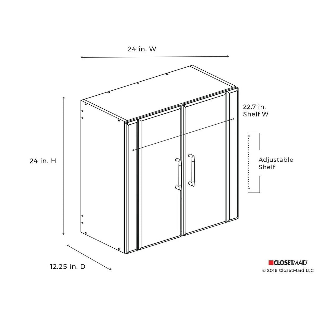 2 Door Wall Cabinet Black C67789