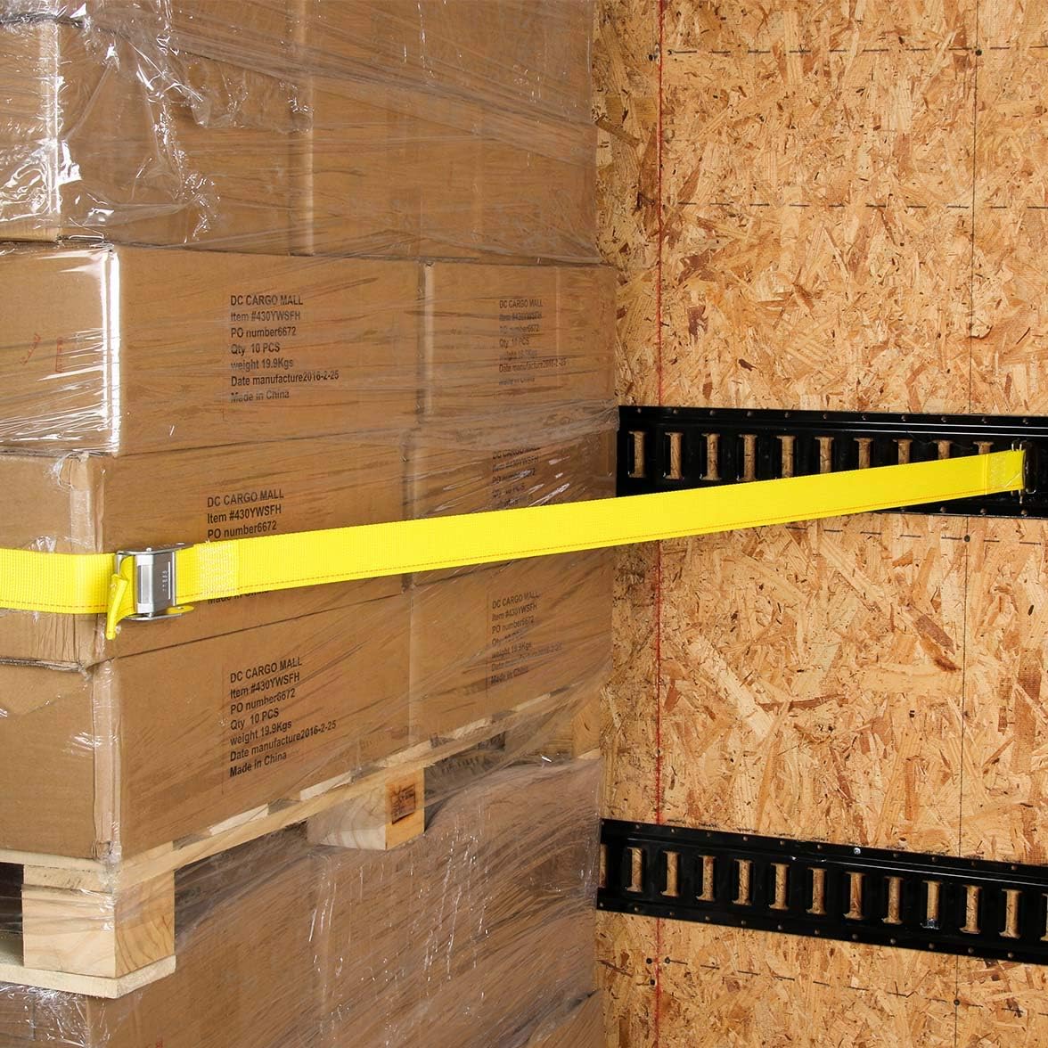 Black Powder Coated Steel E Track Tie-Down Rail U69049
