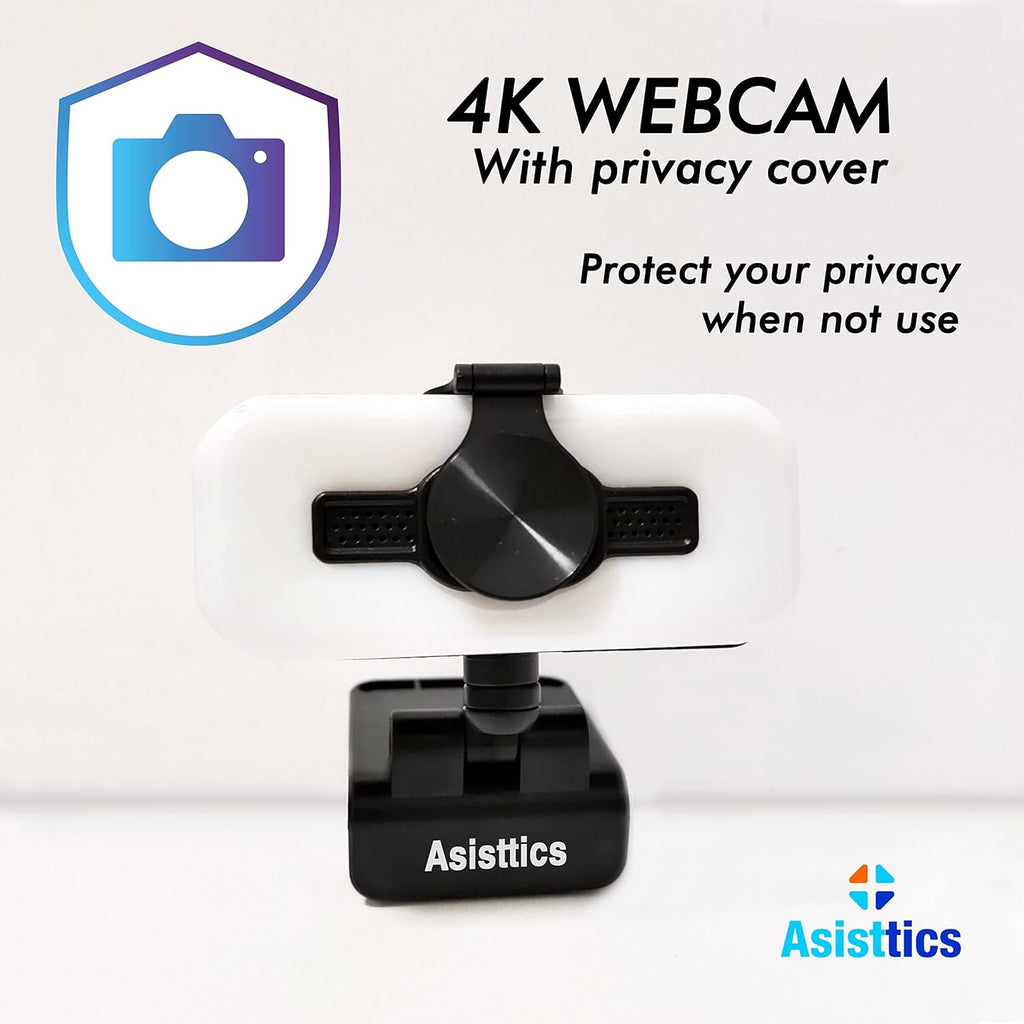 4K Webcam with Microphone and Ring Light K769941