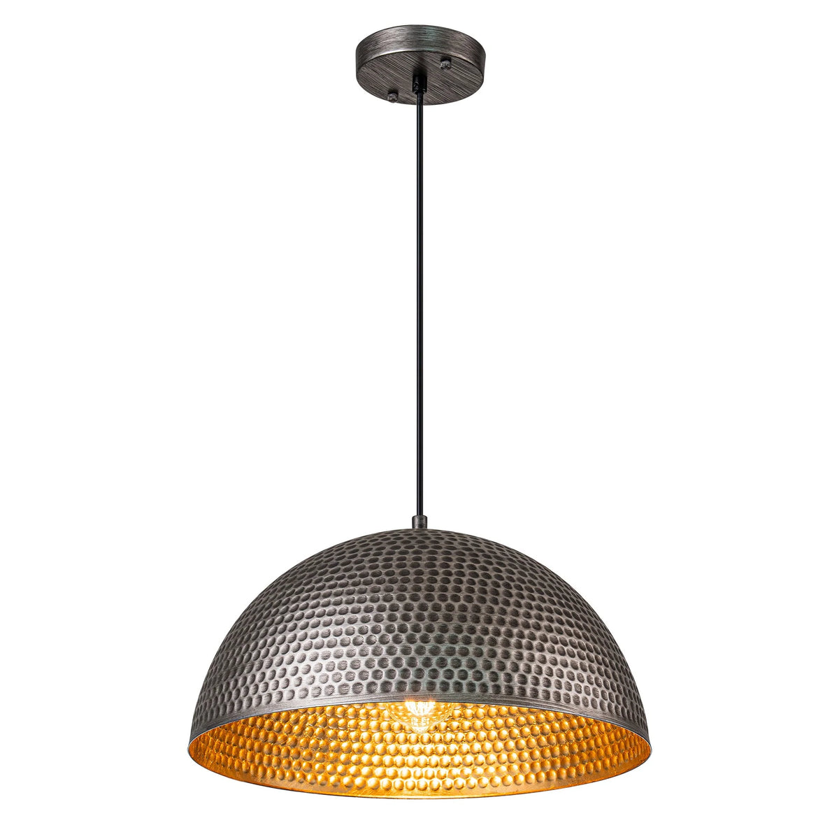 Hammered Antique Dome Industrial Pendant C458
