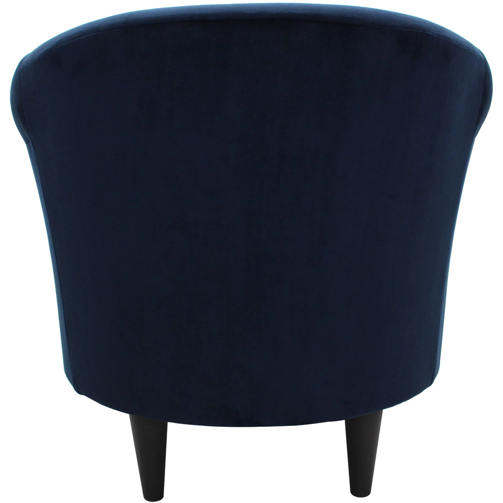 Navy Blue Microfiber Bucket Accent Chair J75432