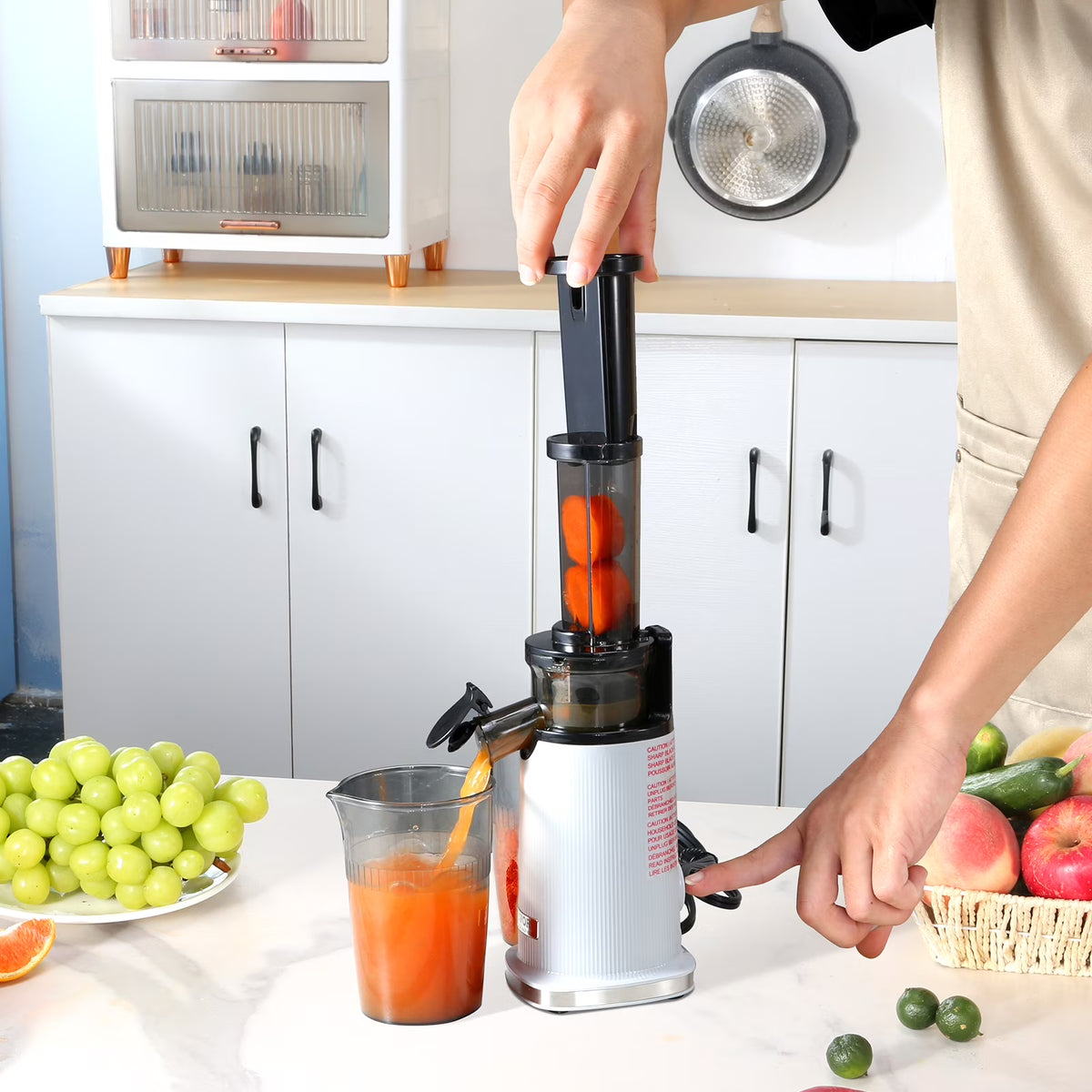 Masticating Slow Juicer Electric Cold Press Squeezer G47984