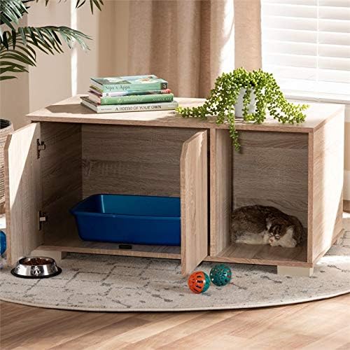 2-Door Wood Cat House V70986