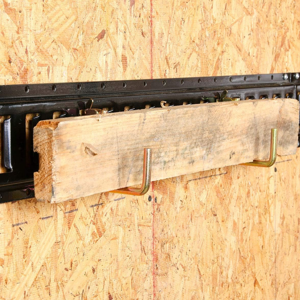 Black Powder Coated Steel E Track Tie-Down Rail U69049
