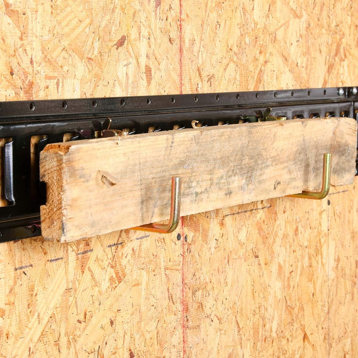 Black Powder Coated Steel E Track Tie-Down Rail U69049