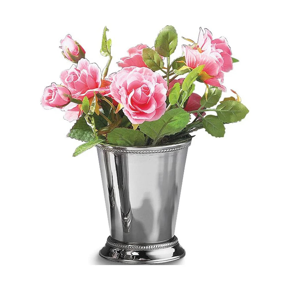 Nickel-plated Stainless Steel Beaded Mint Julep Cup J748954